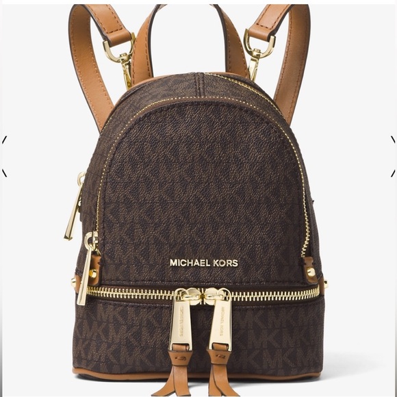 COPY - Michael Kors Rhea Mini Logo Backpack - Picture 1 of 4
